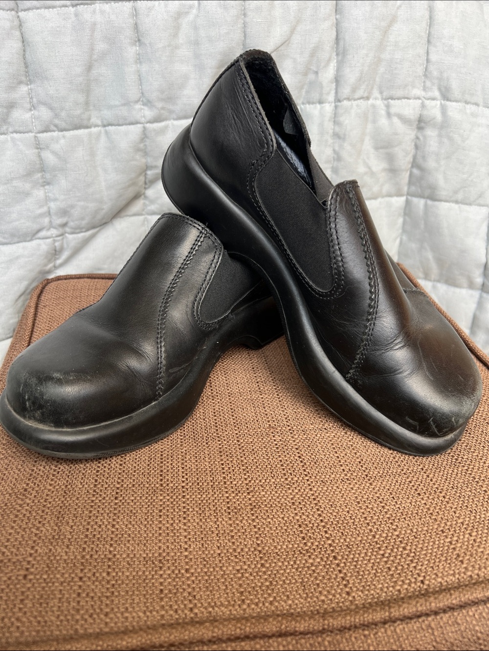 Dansko Jocelyn Black Leather Slip-Ons